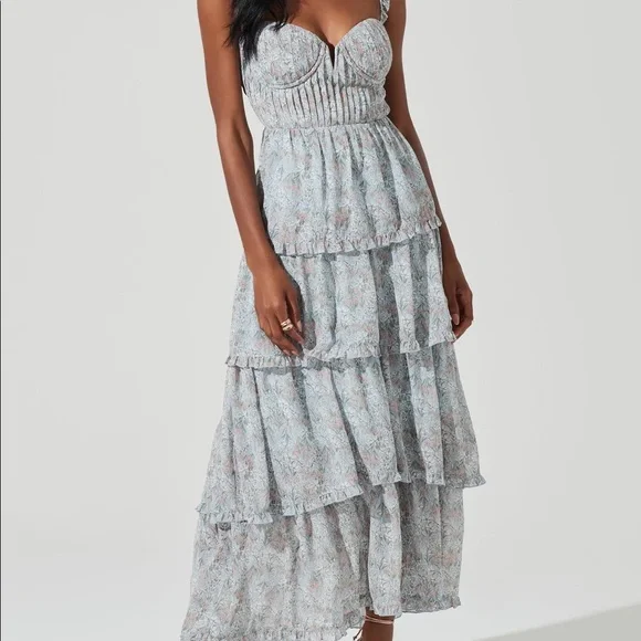 extra flowy maxi dress Red Sweetheart Neck Extra Wide Flowy Maxi Dress